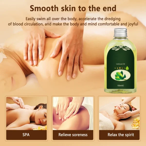 130ml Sensual Massage Oil Natural Plant Ingredients Lubricant - Image 2